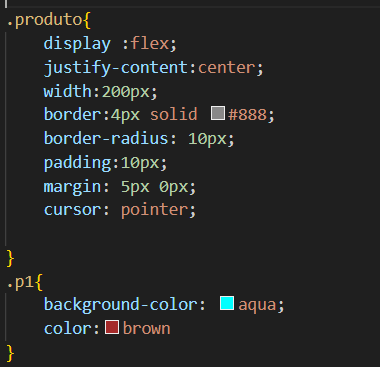 arquivo css das classes produtos