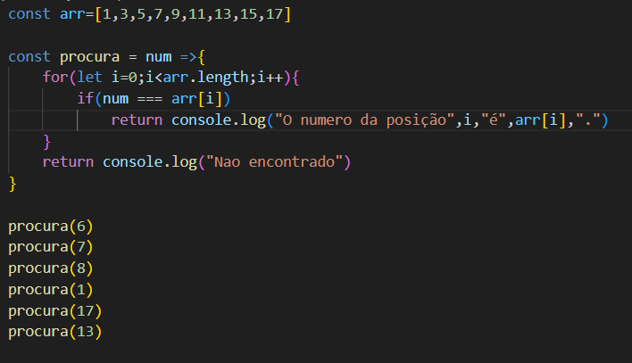Algoritmo pesquisa linear